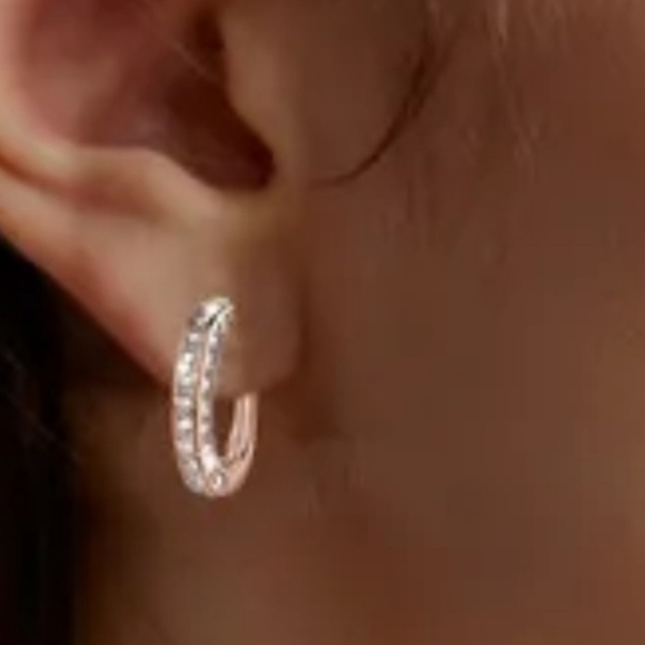 925 Hoop Earrings - Picture 6 of 7